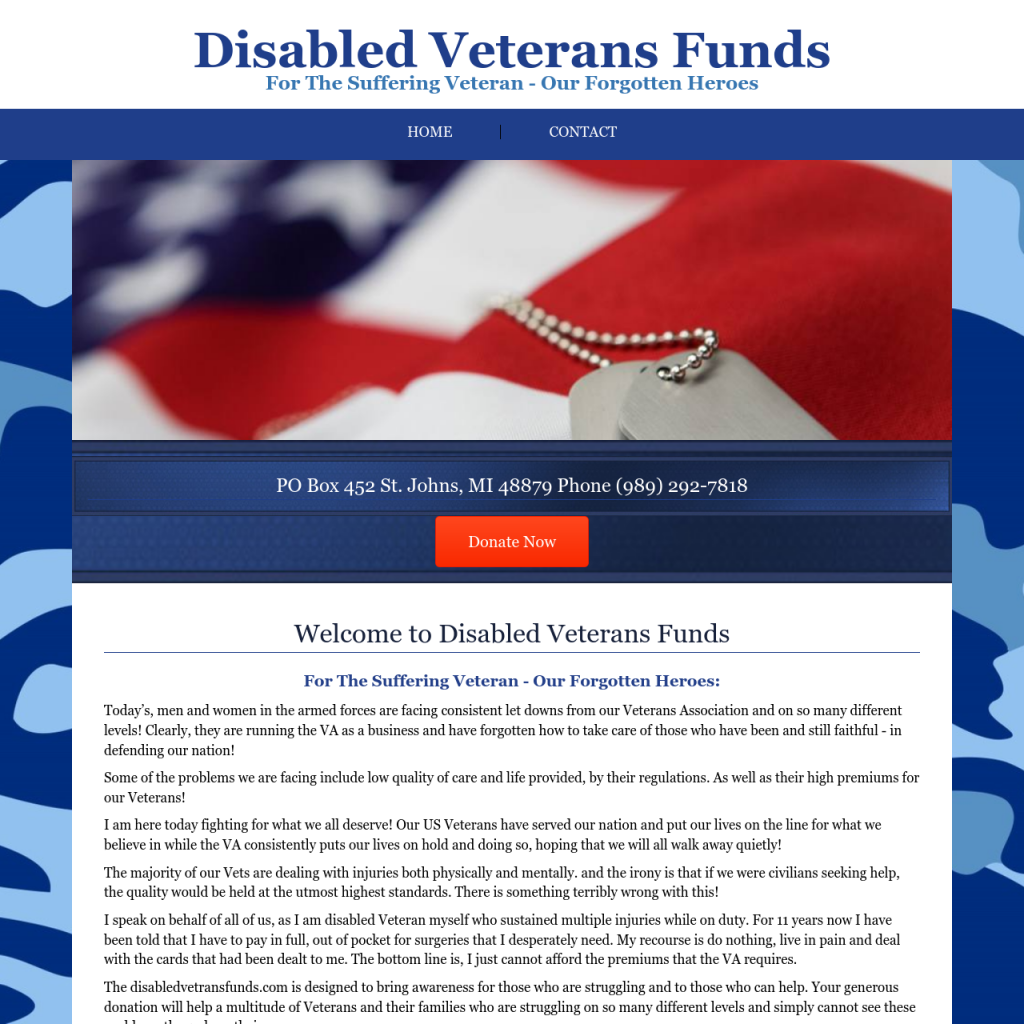 Disabled Veteran Funds