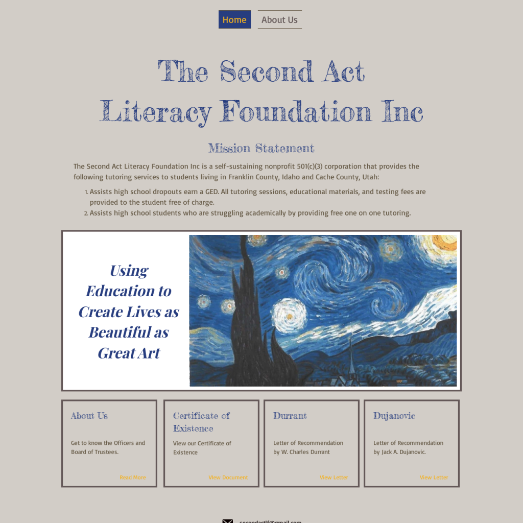 Second Act Literacy Foundation